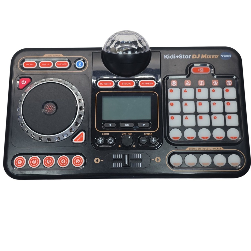 VTech‎ KidiStar DJ Mixer Black Electronic Music Toy with Disco Light Model 5473